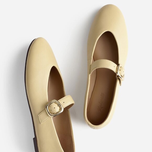 Madewell The Remy Mary Jane Flat in Yellow Clay, Size 7.5 - Picture 1 of 11